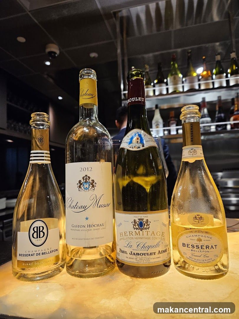 Four bottles of wine