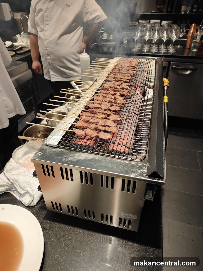 Skewers grilling