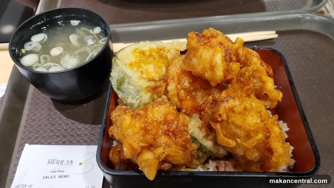 Tempura Rice Bowl with Miso Soup