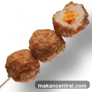 Fried Meatballs on a Skewer