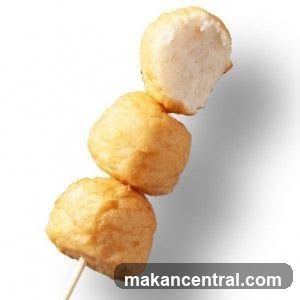 Fried Fish Balls on a Skewer