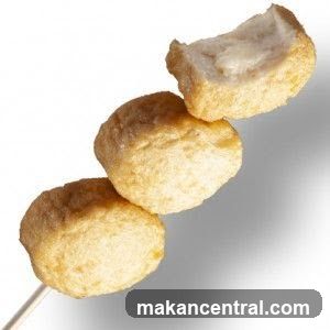 Fried Tofu Balls on a Skewer