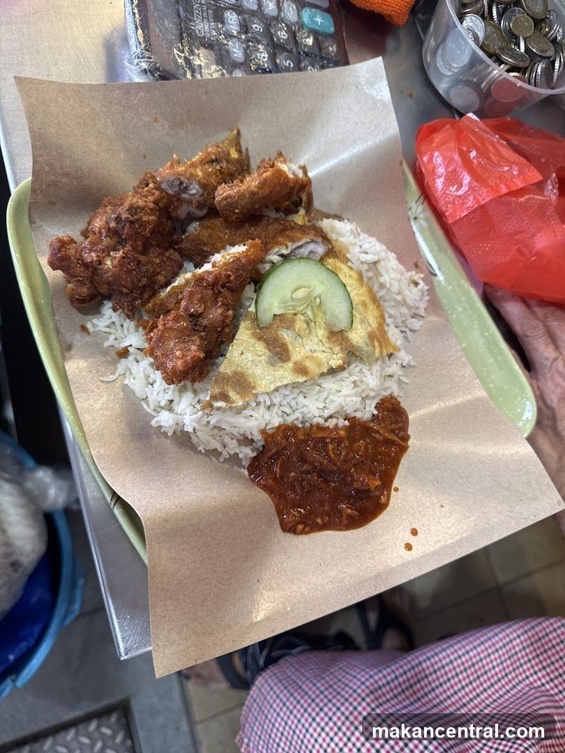 Nasi Lemak with Fried Chicken
