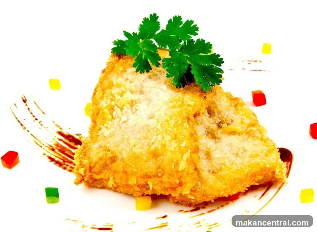 Fried Fish Fillet with Garnish