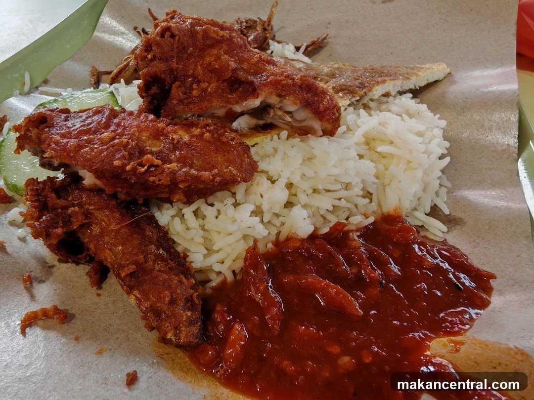Nasi Lemak with Fried Chicken