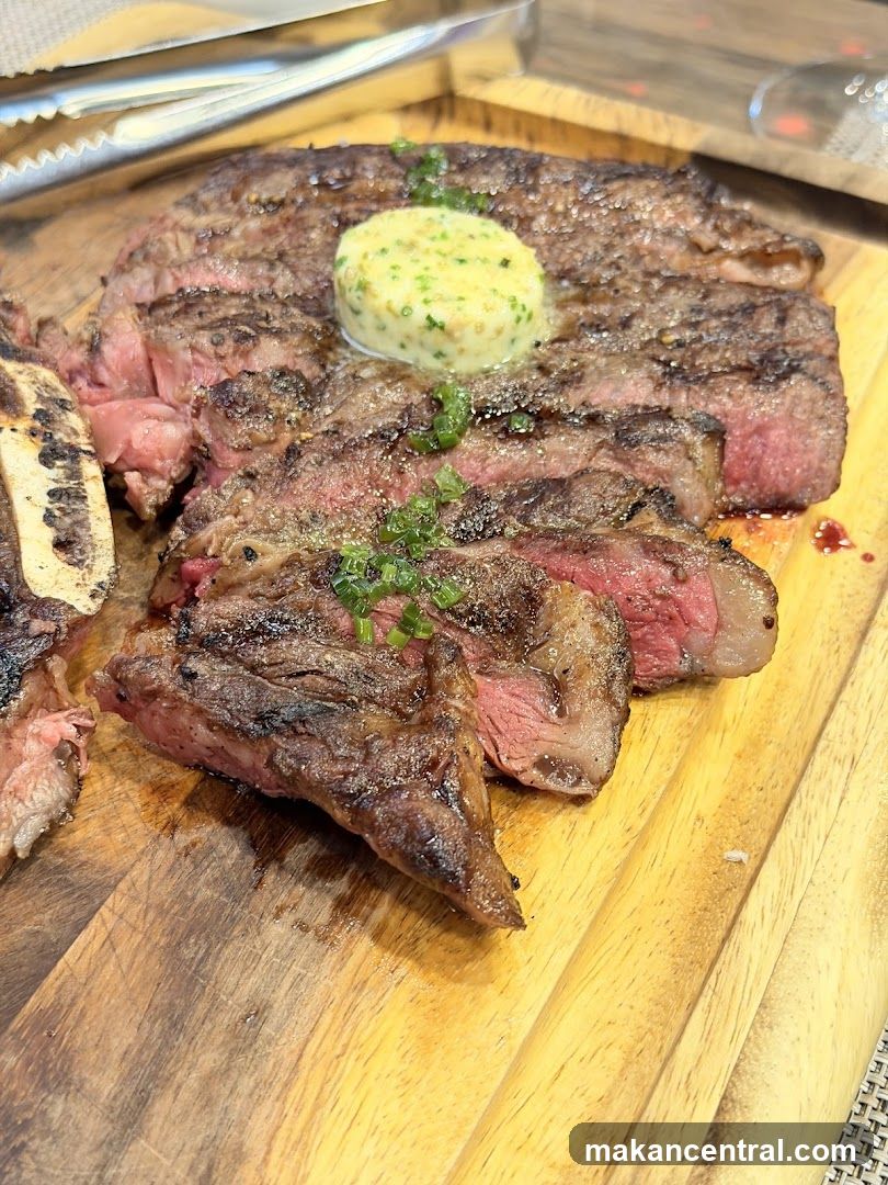 Sliced Steak with Herb Butter