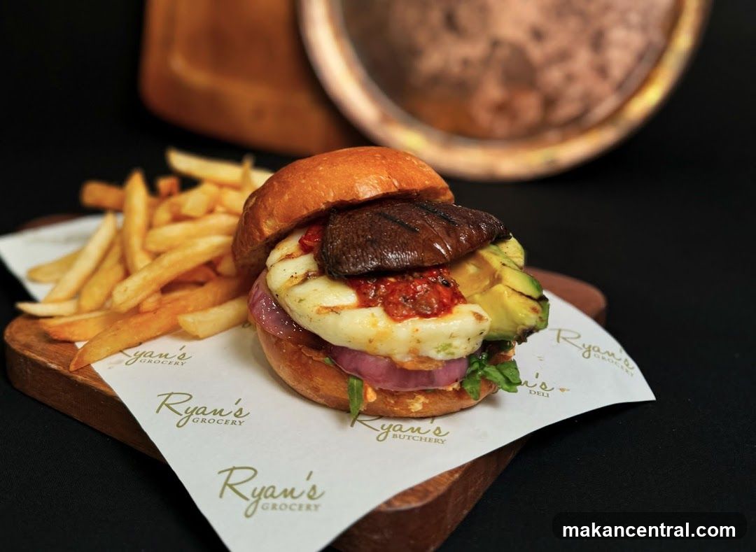 Vegetarian Burger with Fries