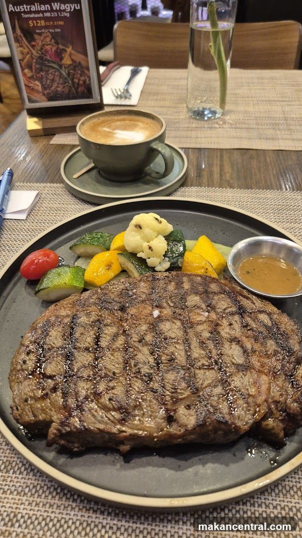 Steak Dinner with Coffee