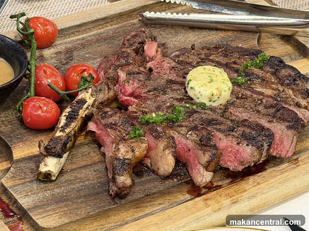 Sliced Steak with Tomatoes and Butter