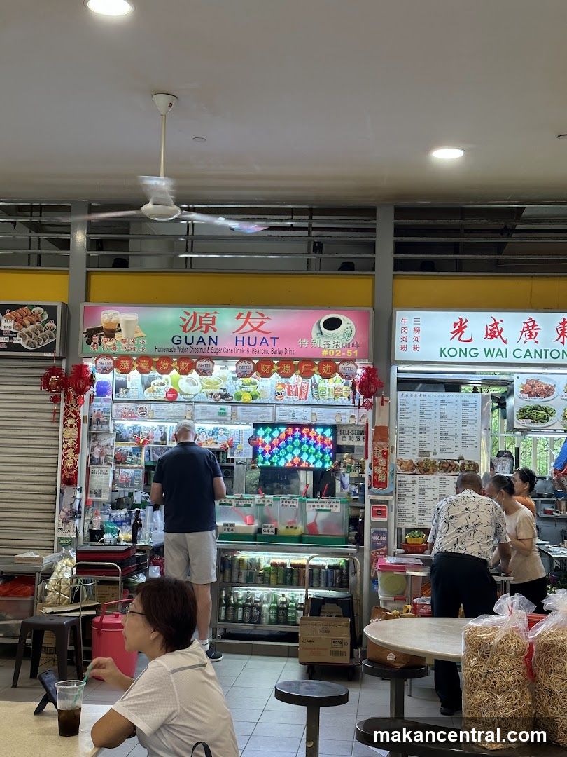 Food Stall with Drinks and Noodles