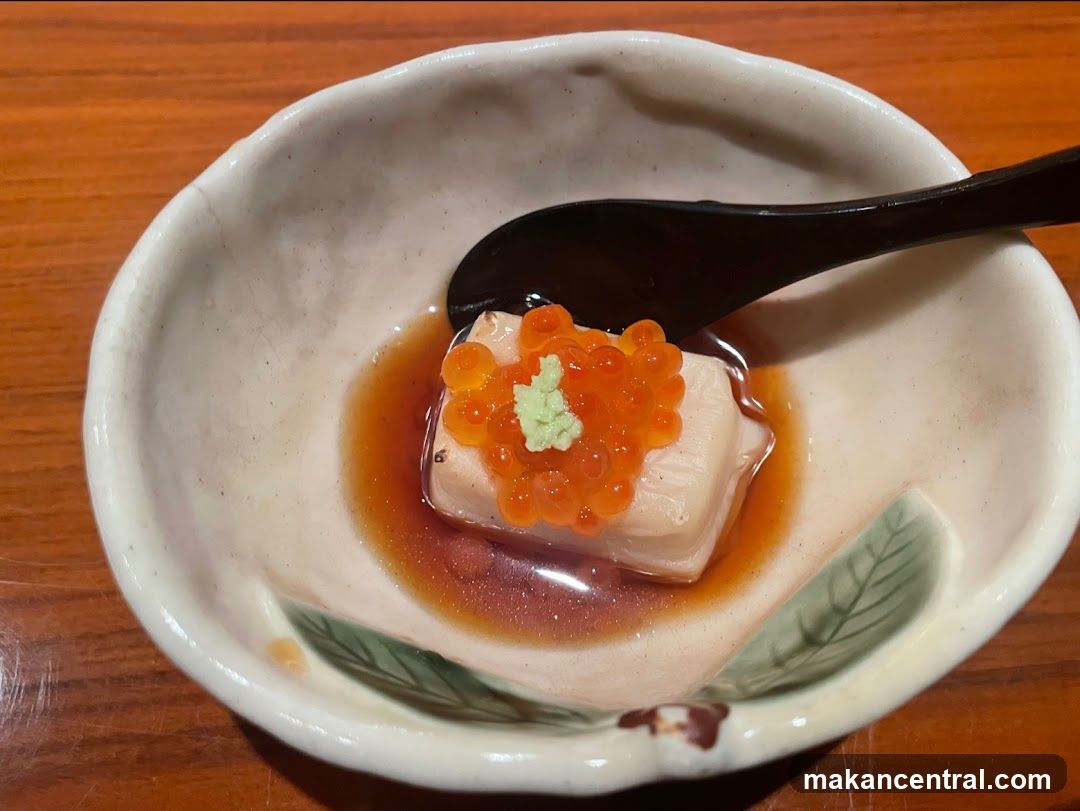 Appetizer with Salmon Roe and Wasabi