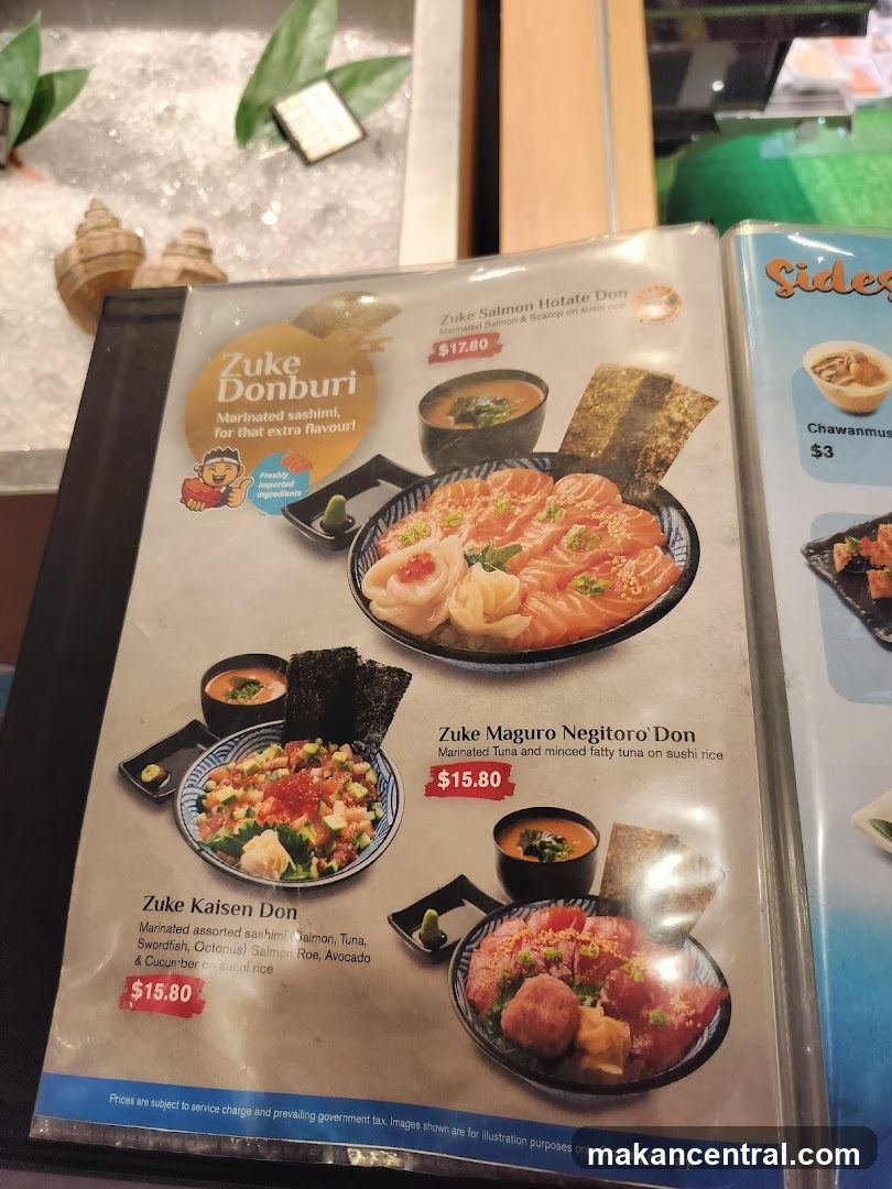 Zuke Donburi Menu