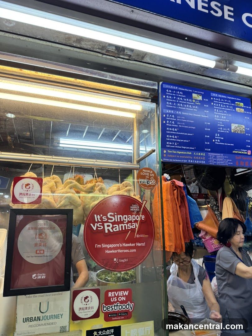 Hawker Stall with Menu and Awards