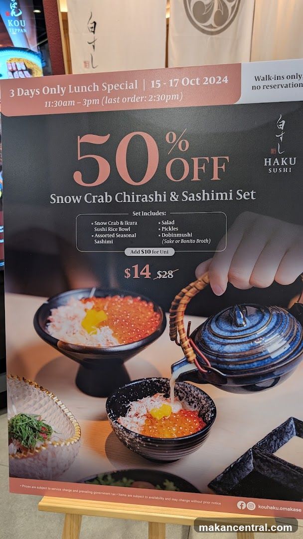 Haku Sushi Lunch Special