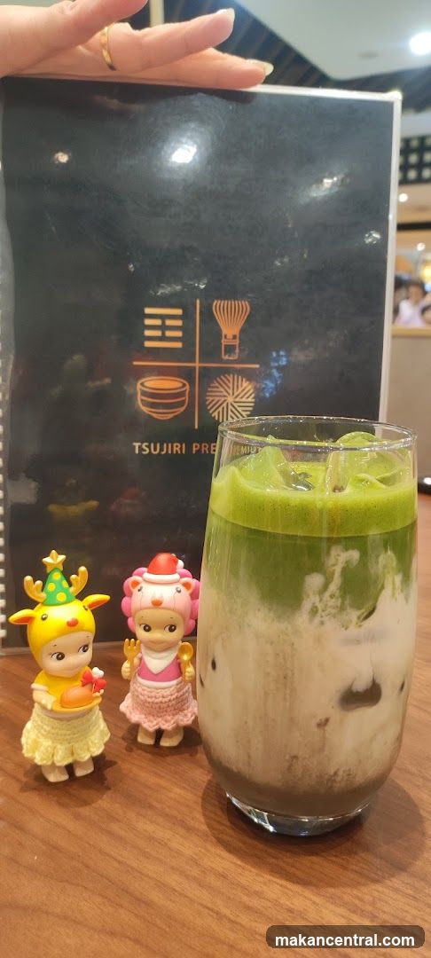 Matcha Drink with Figurines