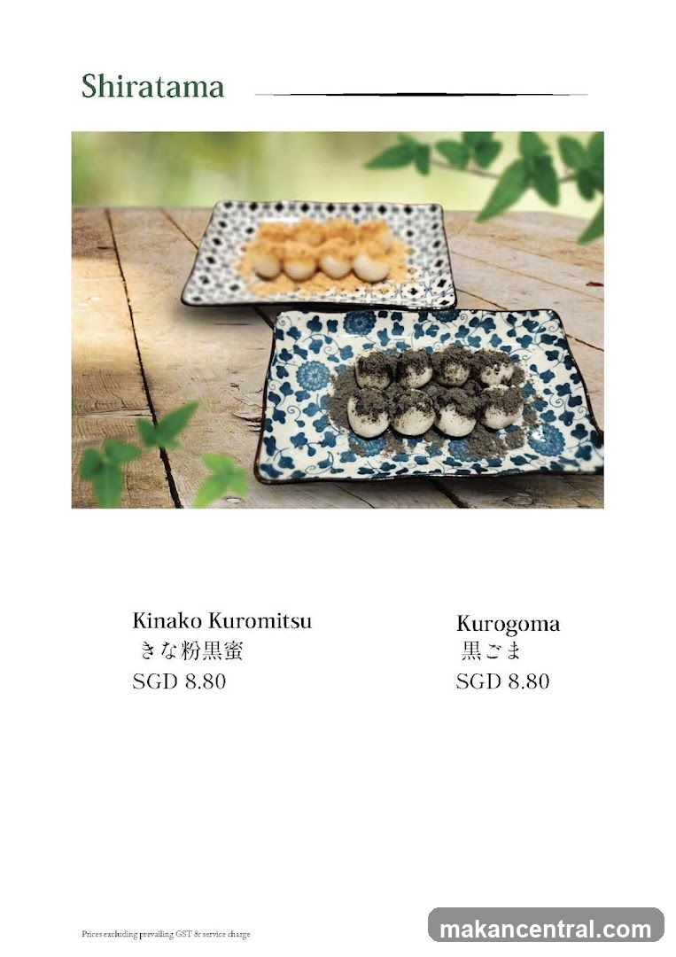 Shiratama Menu