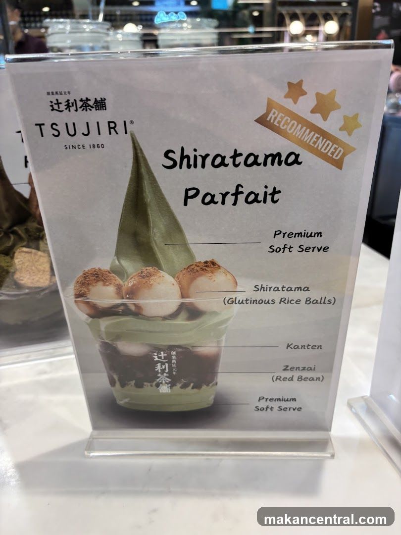 Shiratam Parfait Menu