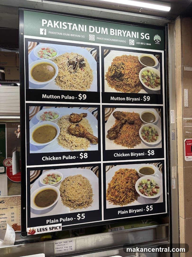 Pakistani Dum Biryani SG Menu