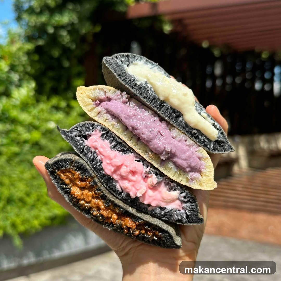 Four filled crepes
