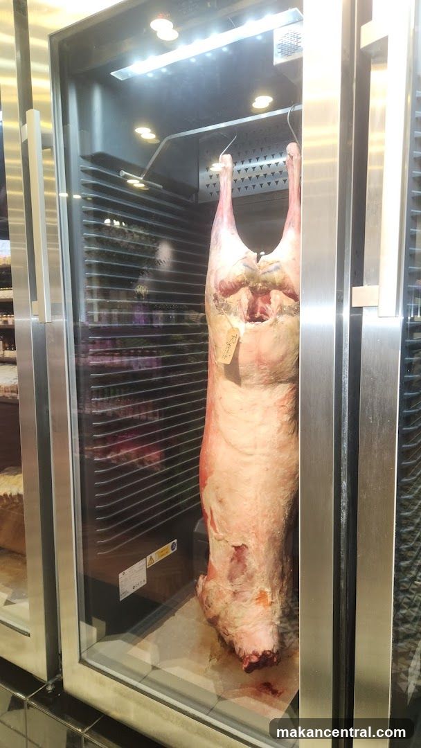 Hanging Carcass in Display Cooler