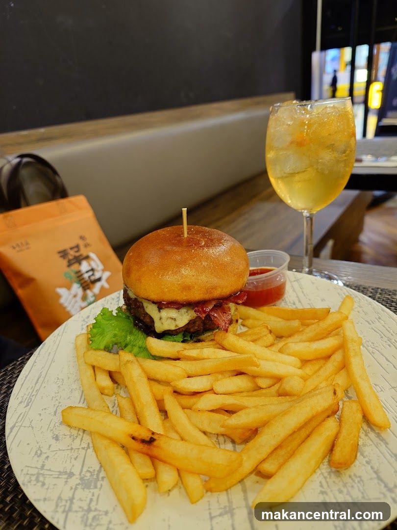 Burger, Fries, and Drink