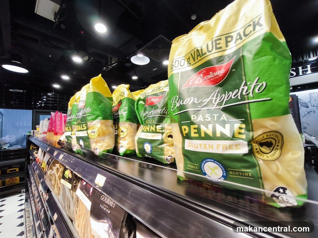 Pasta Products on Shelf