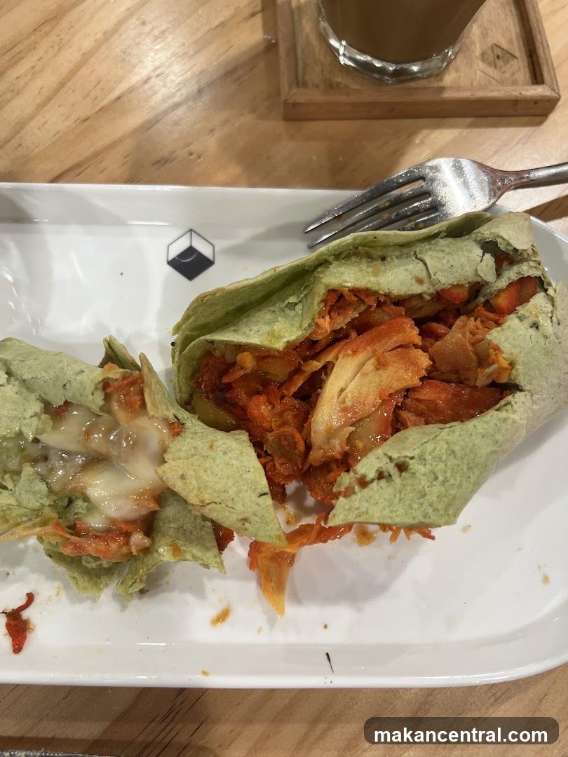 Green wrap with filling