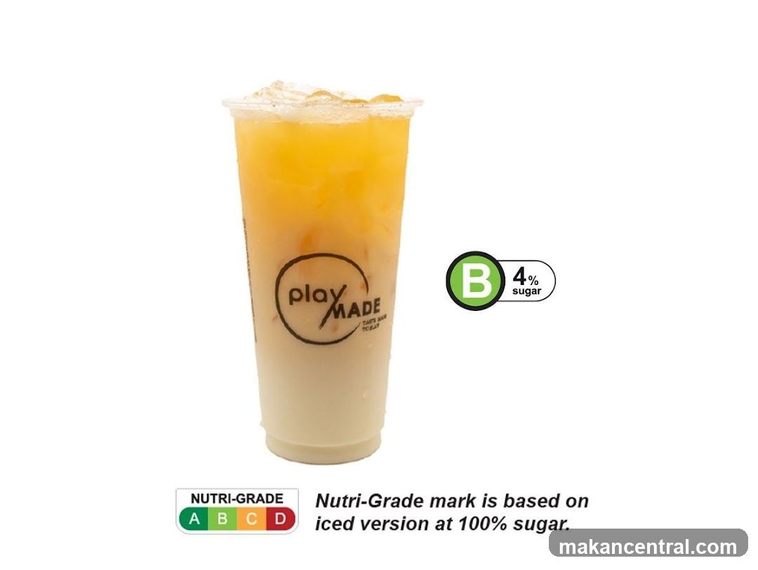 Drink with Nutri-Grade information