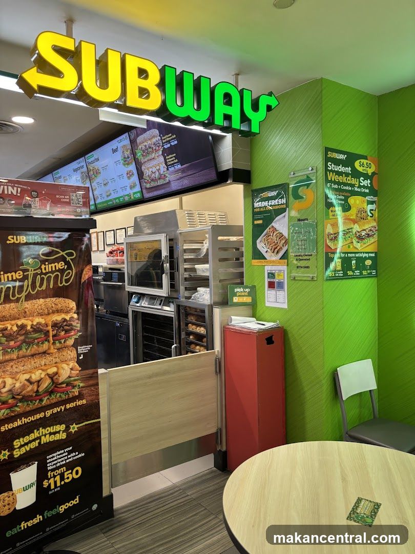 Subway Restaurant Interior
