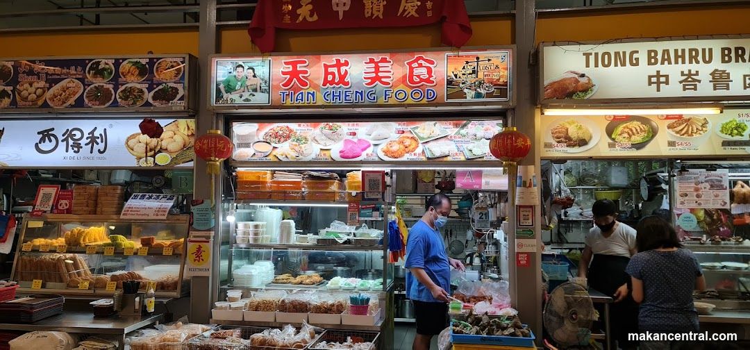Food stalls in a market