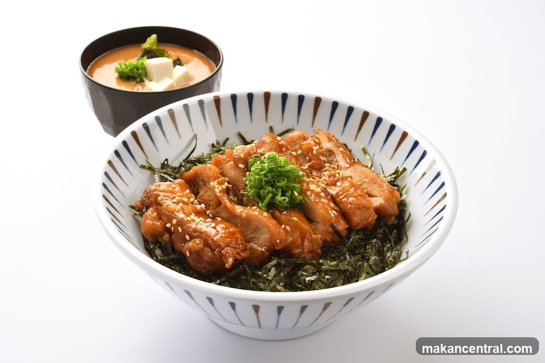 Teriyaki Chicken Bowl with Miso Soup