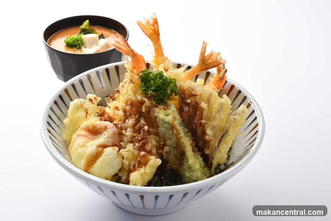 Tempura Donburi with Miso Soup