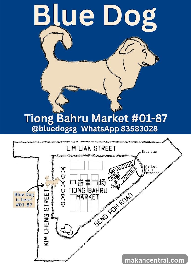 Blue Dog at Tiong Bahru Market
