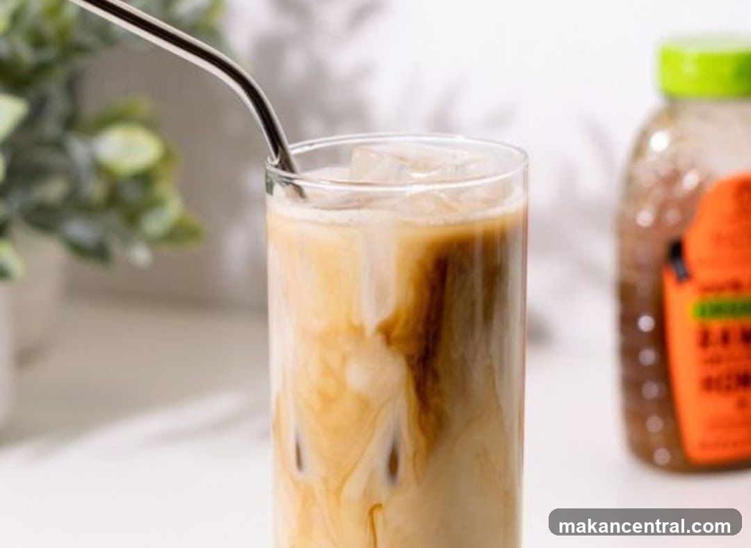 Iced Coffee with Cream and Swirls