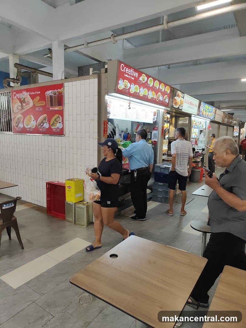 Food stalls in a market