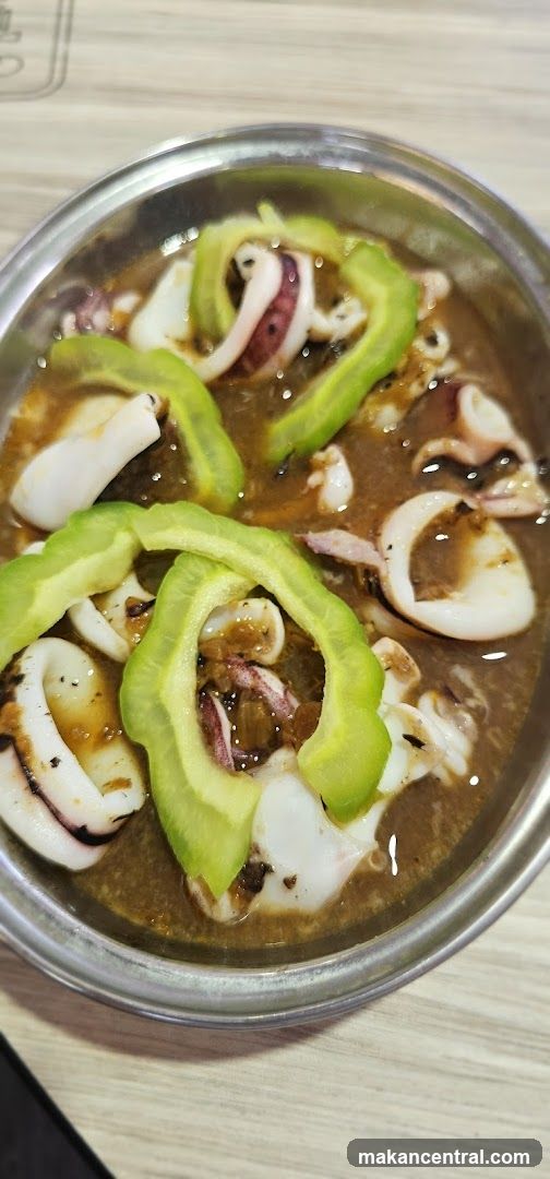 Squid and Bitter Gourd Dish