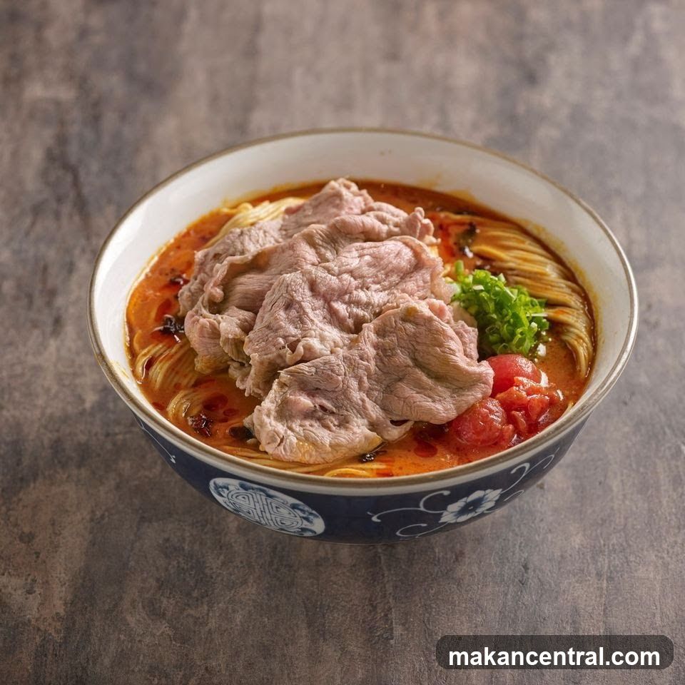 Noodle Soup with Beef and Tomatoes