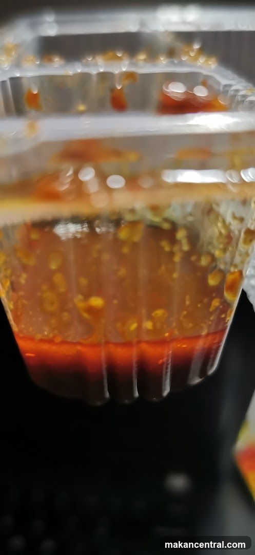 Sauce in a container