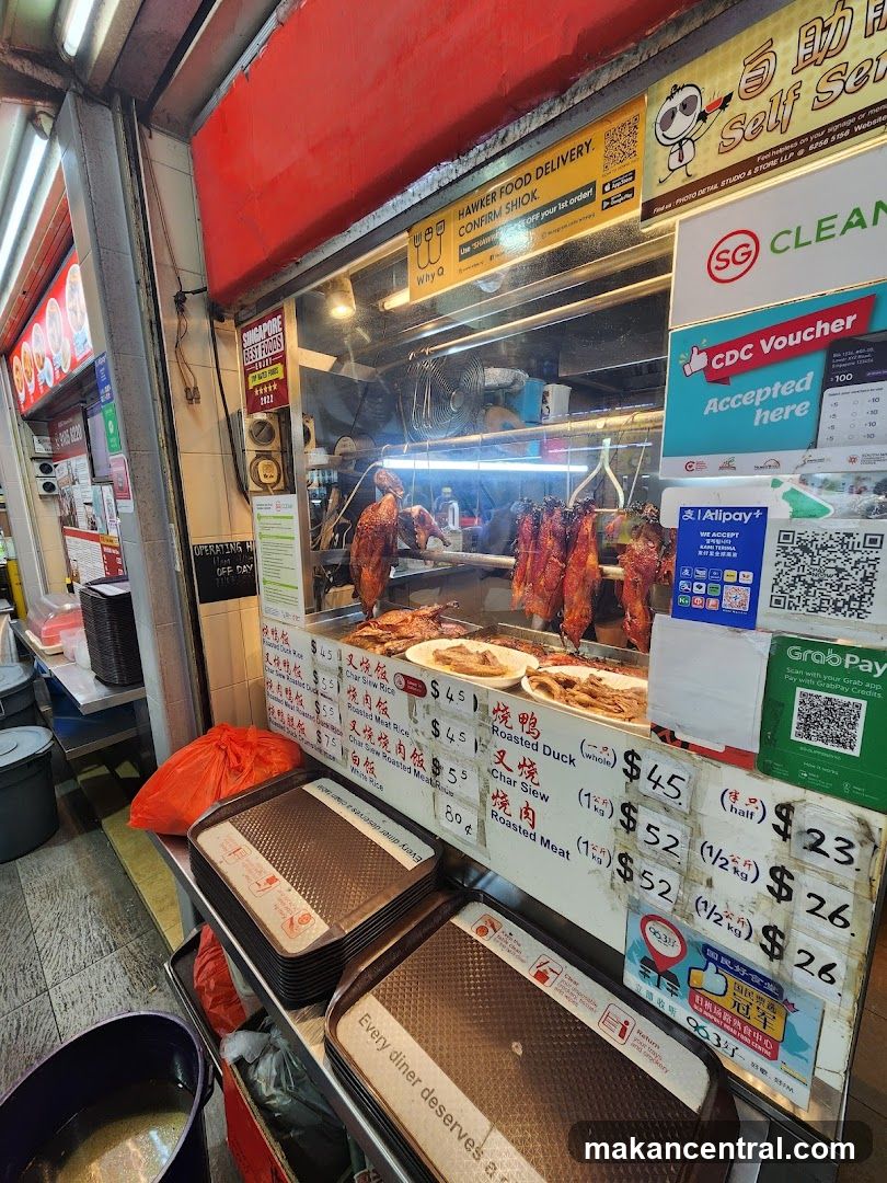Hawker Food Stall with Roasted Meats