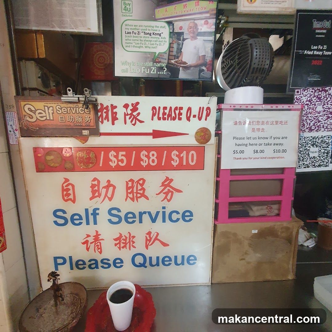Self Service Queue and Pricing Sign