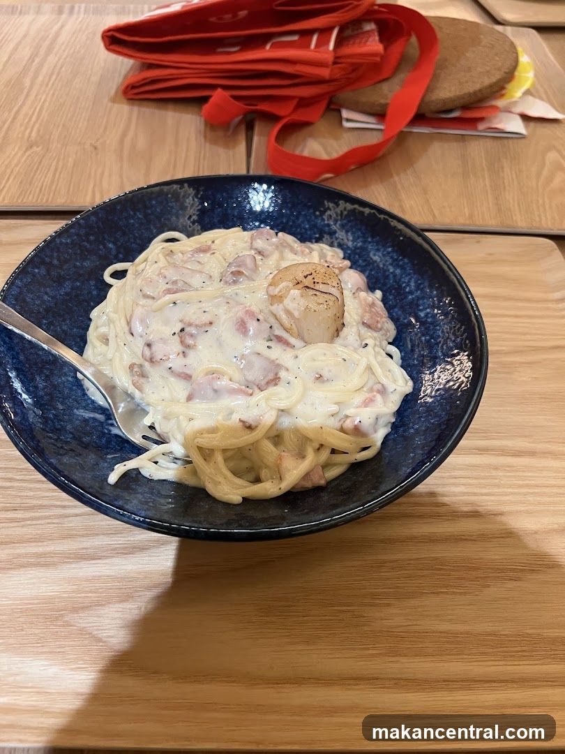 Spaghetti Carbonara with Scallop