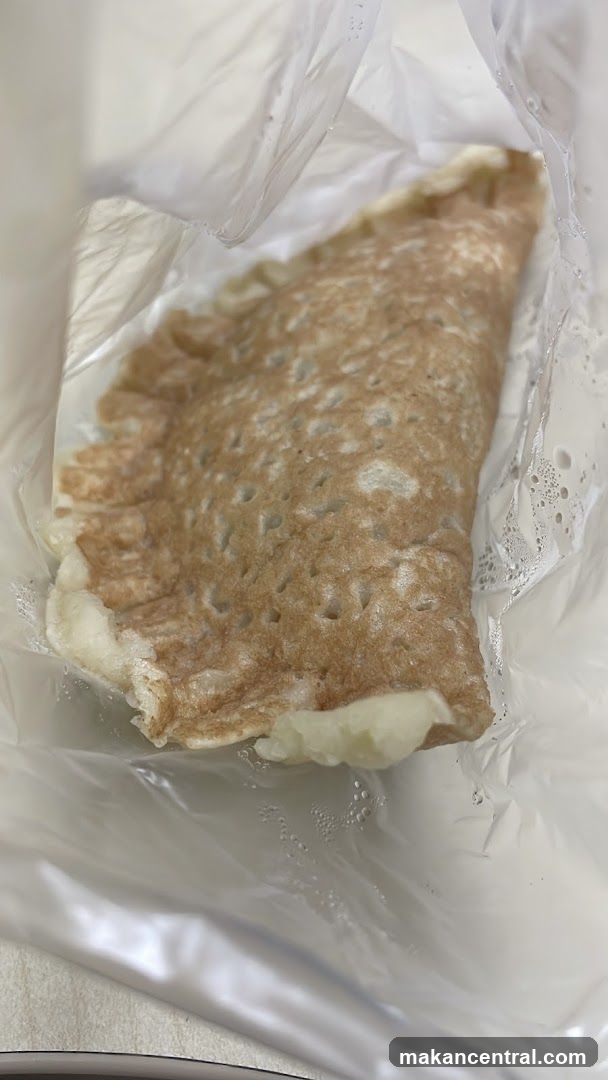 Crepe in plastic bag