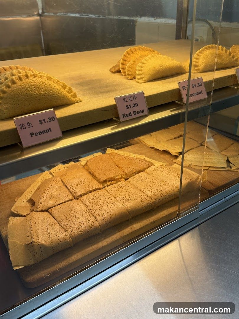 Pastries in a Display Case