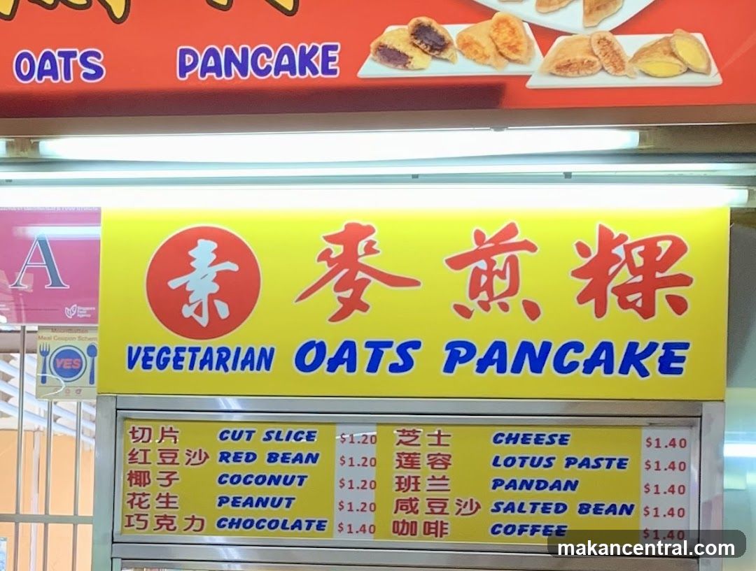 Vegetarian Oats Pancake Menu