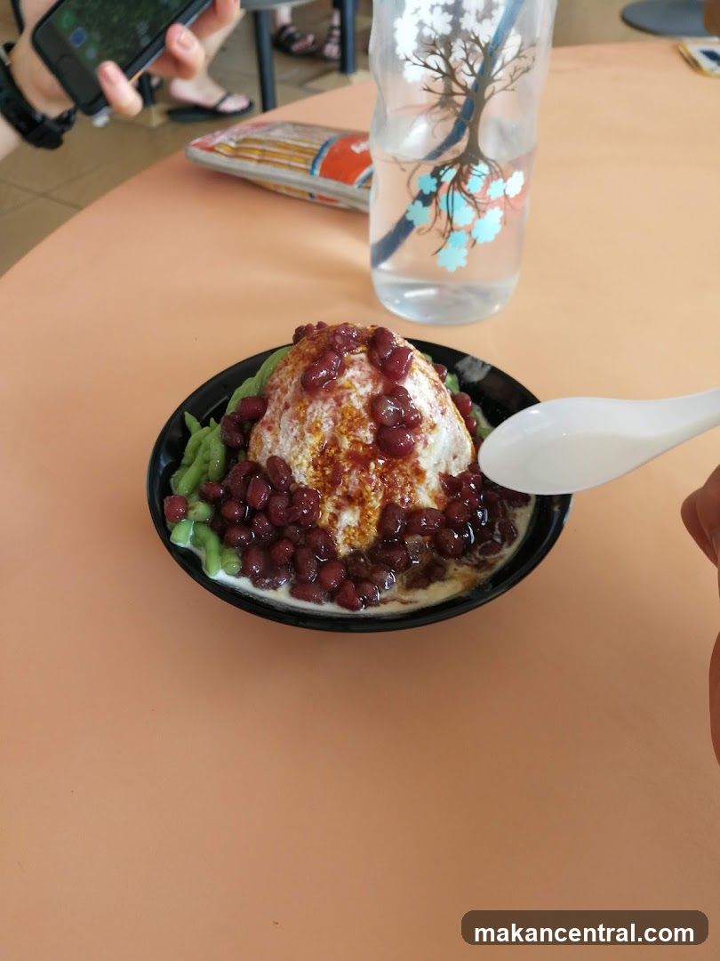Dessert with Red Beans and Green Jelly