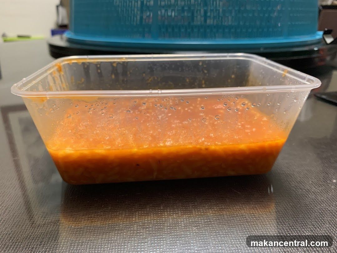 Food in a plastic container