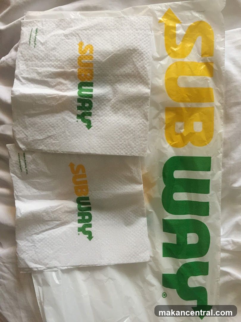 Subway Napkins and Bag