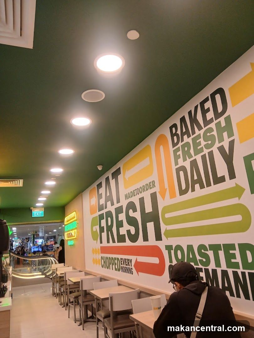 Restaurant Interior with Large Wall Art