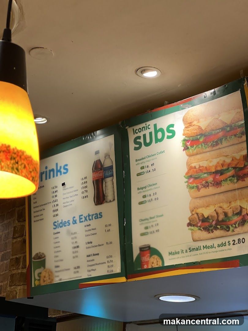 Subway Menu