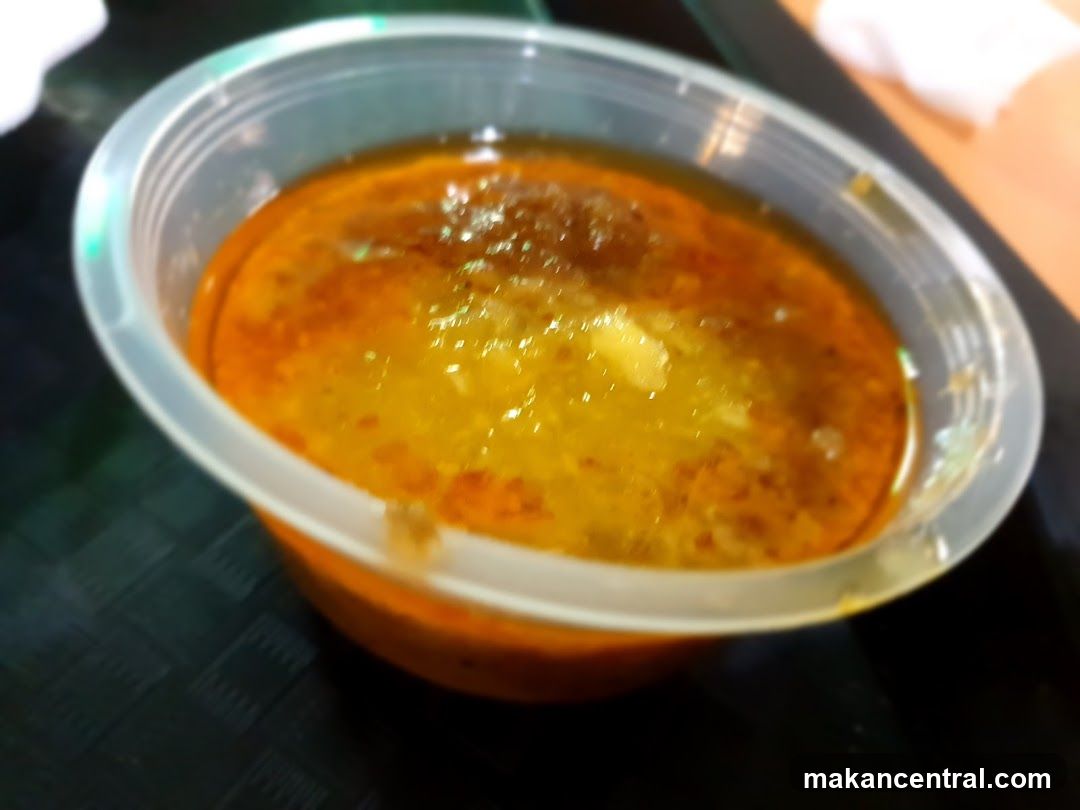 Soup in a plastic container